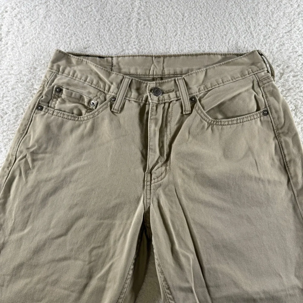 Levi's 514 Straight Fit Jeans W29 L30 Mens Tan Brown‎ Casual Denim Pants Khakis